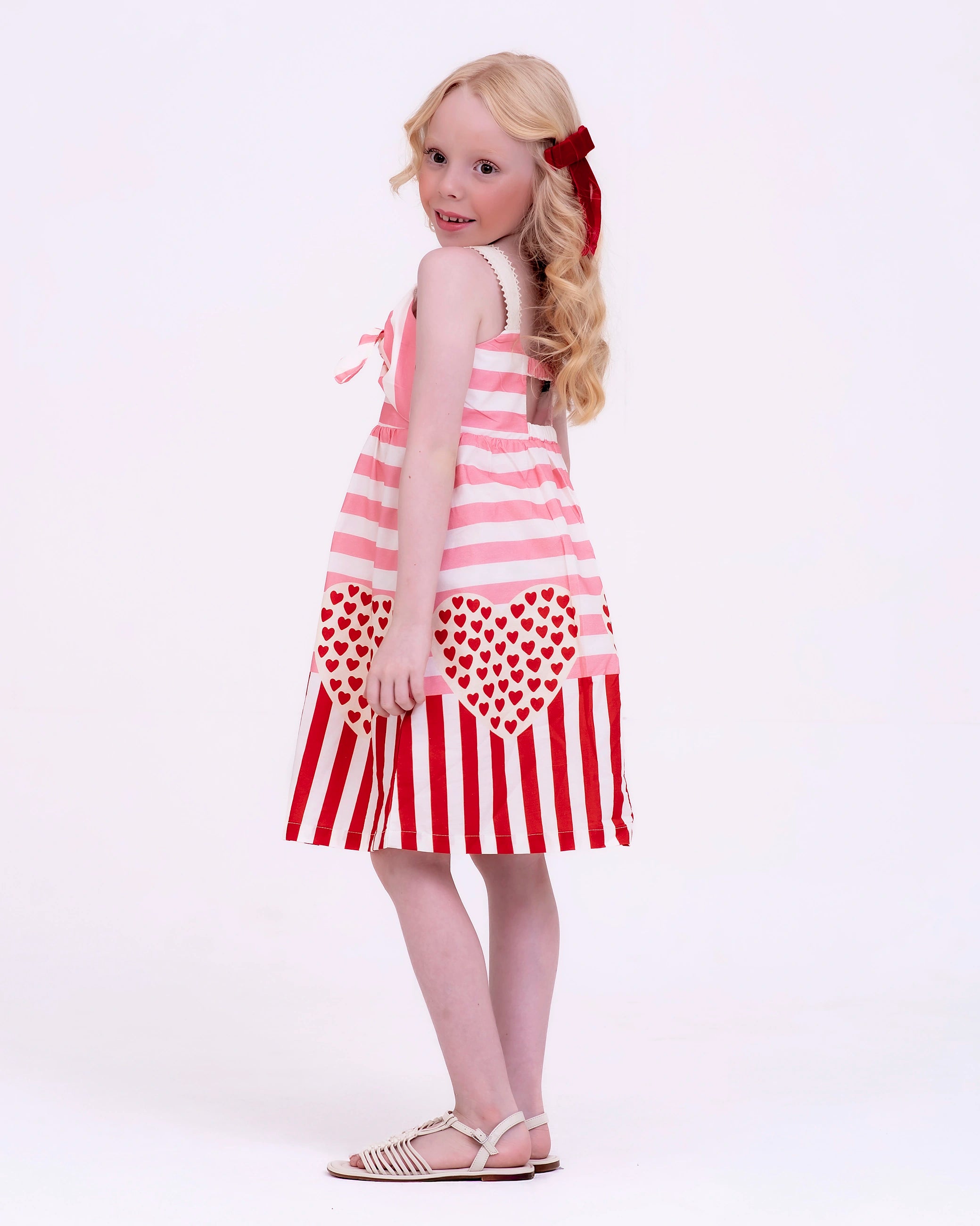 Vestido com estampa True Love infantil feminino Antonita para meninas de 4 a 16 anos