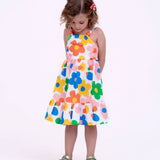 Vestido curto com estampa Florescer infantil feminino Antonita para meninas de 2 a 10 anos