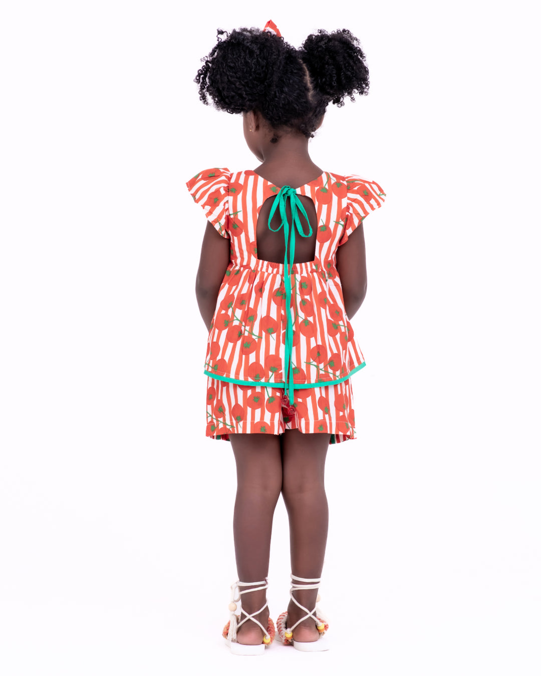 Conjunto com estampa Tomatinhos infantil feminino Antonita para meninas de 2 a 10 anos