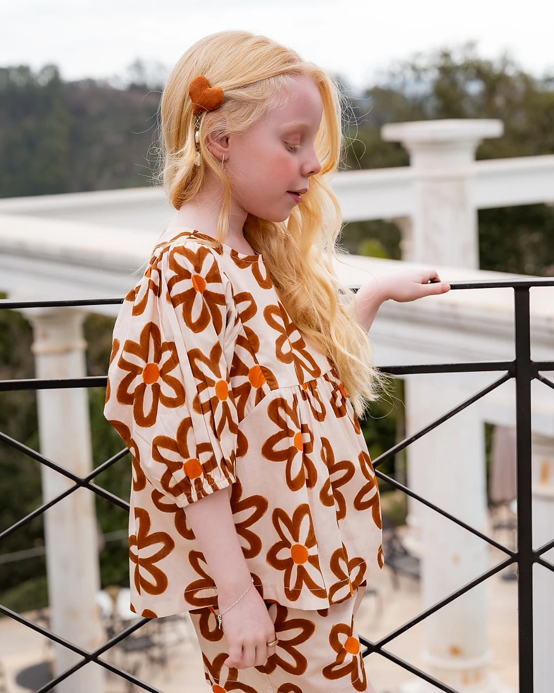 Conjunto com estampa floral infantil feminino Antonita para meninas 