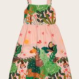 Vestido curto com estampa Amazonia infantil feminino Antonita para meninas
