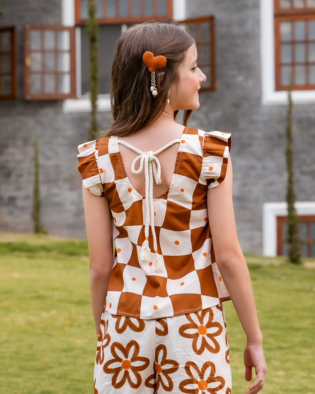 Conjunto floral com estampa Flower 70'S infantil feminino Antonita para meninas 