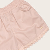 Conjunto rosa com blusa e short infantil feminino Antonita para meninas
