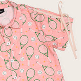 Conjunto curto com estampa de raquetes de tênis infantil feminino Antonita para meninas 