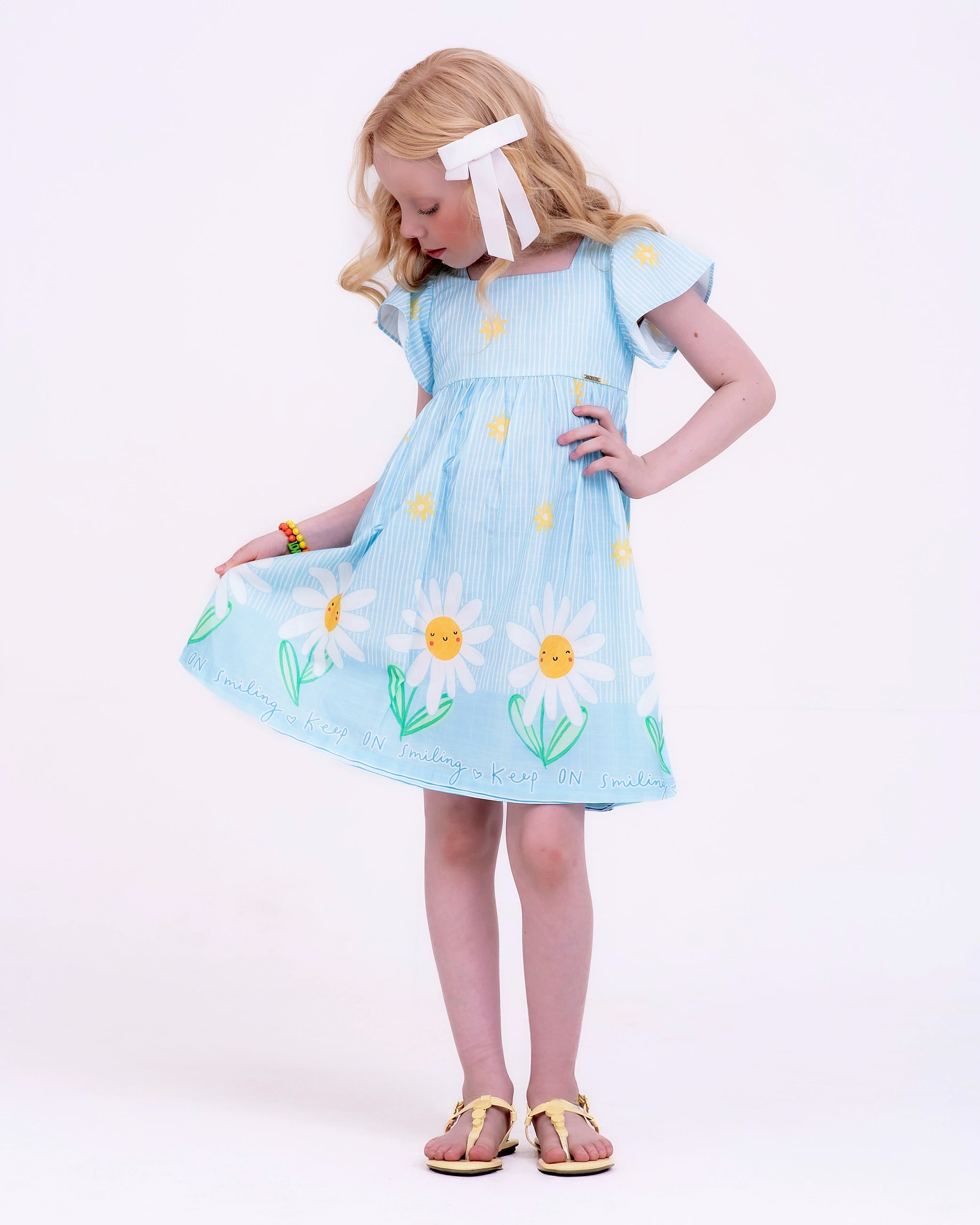 Vestido com estampa floral Camafeu infantil feminino Antonita para meninas de 2 a 10 anos