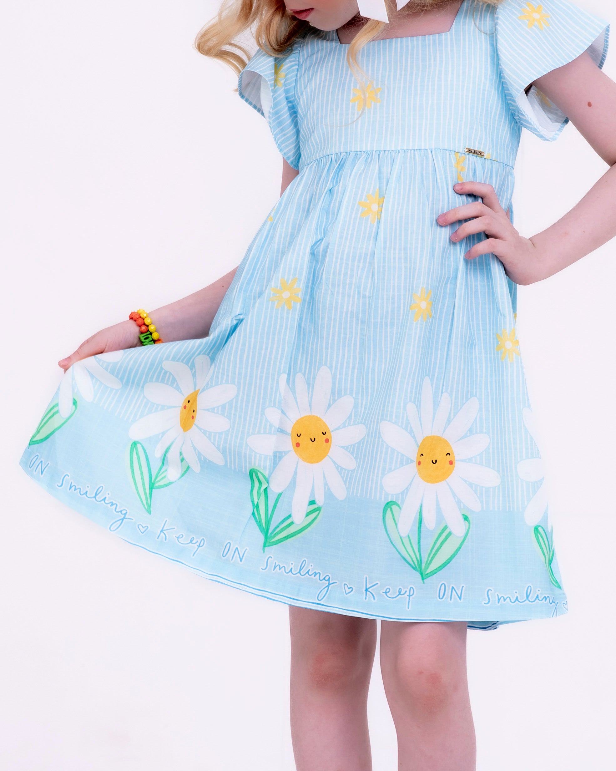 Vestido com estampa floral Camafeu infantil feminino Antonita para meninas de 2 a 10 anos