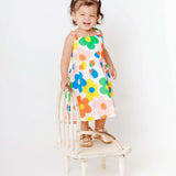 Vestido com estampa de flores coloridas infantil feminino Antonita para meninas de 2 a 10 anos