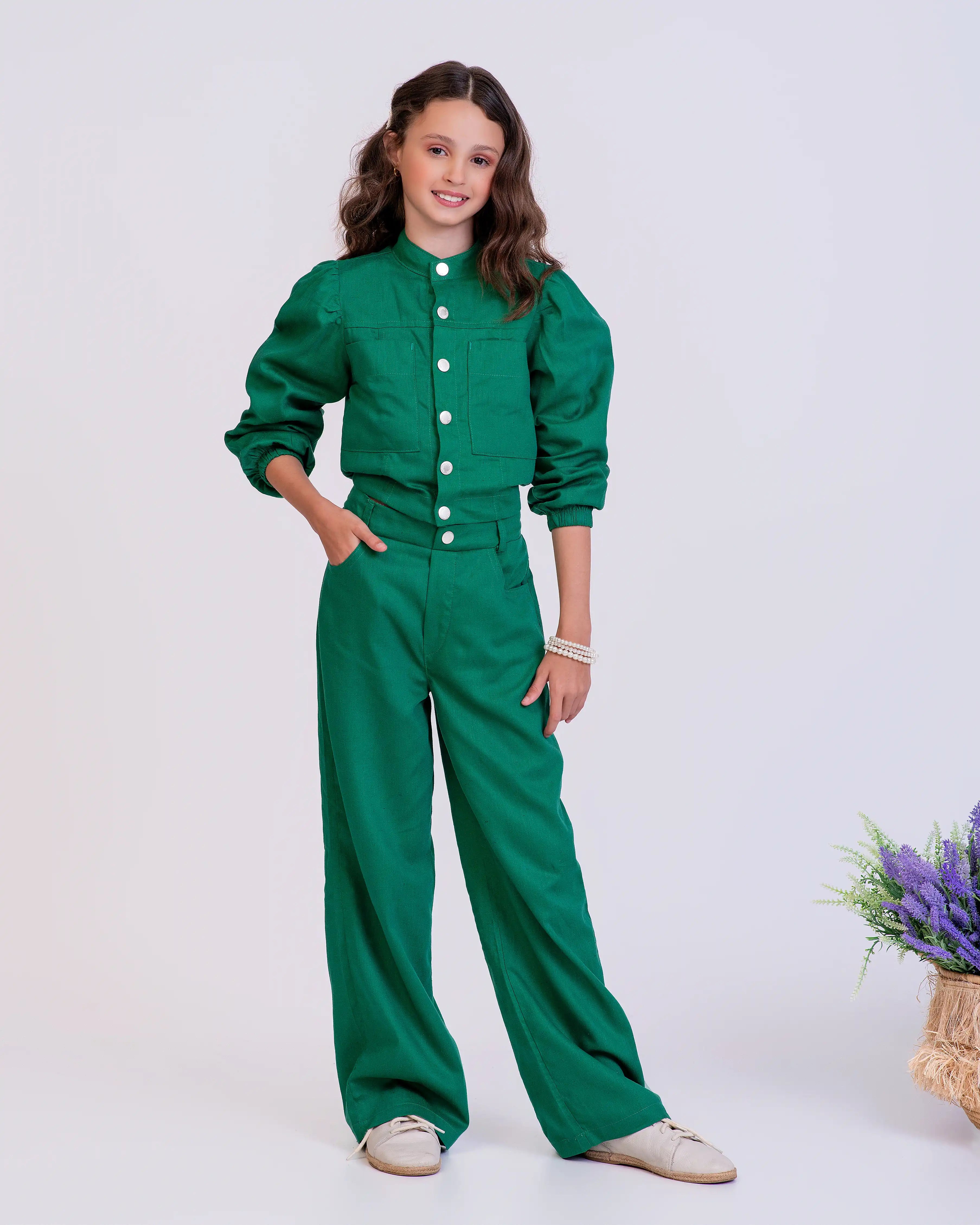 Jaqueta bomber com estampa Aromas infantil feminino Antonita para meninas