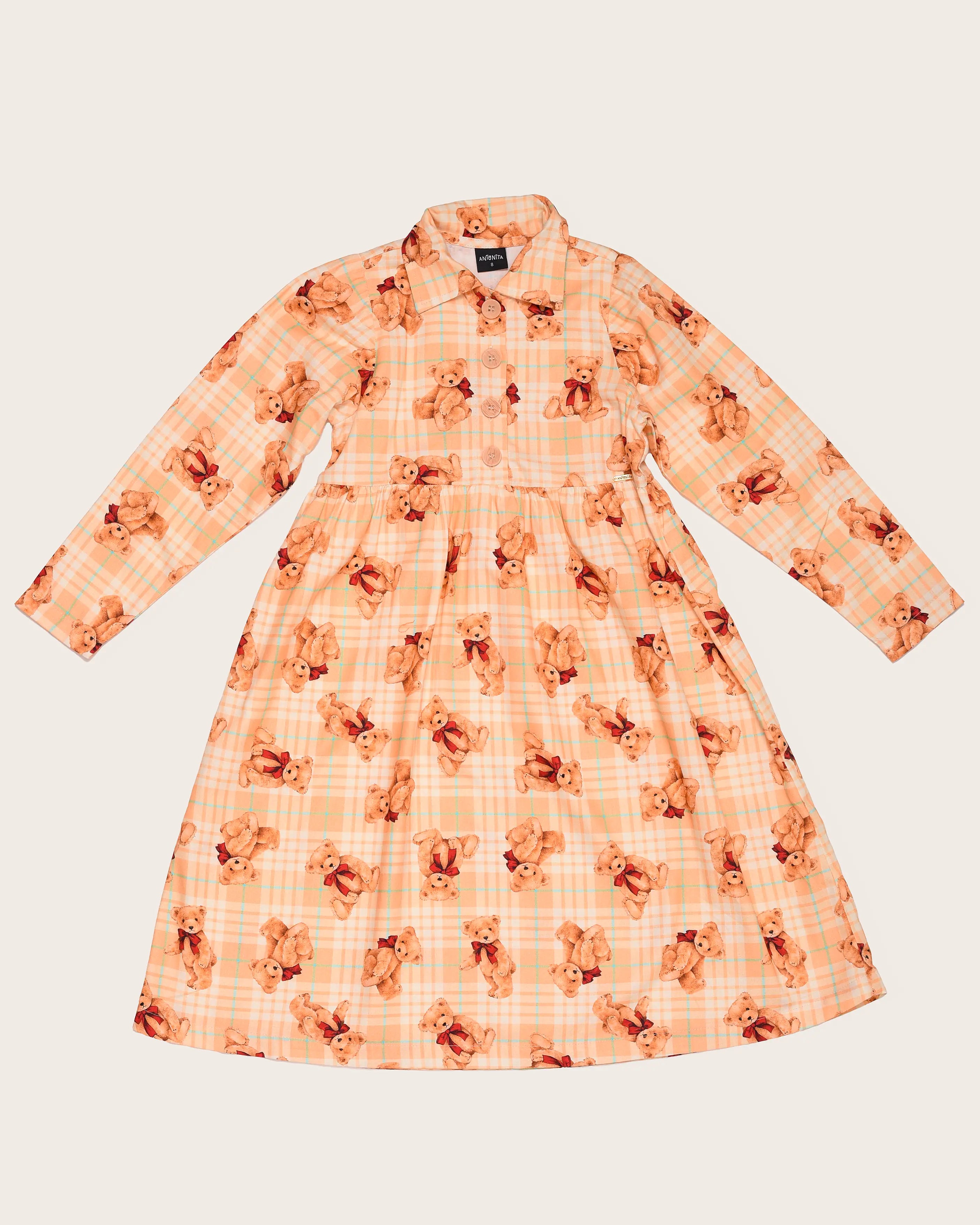 Vestido longo com estampa teddy infantil feminino Antonita para meninas 