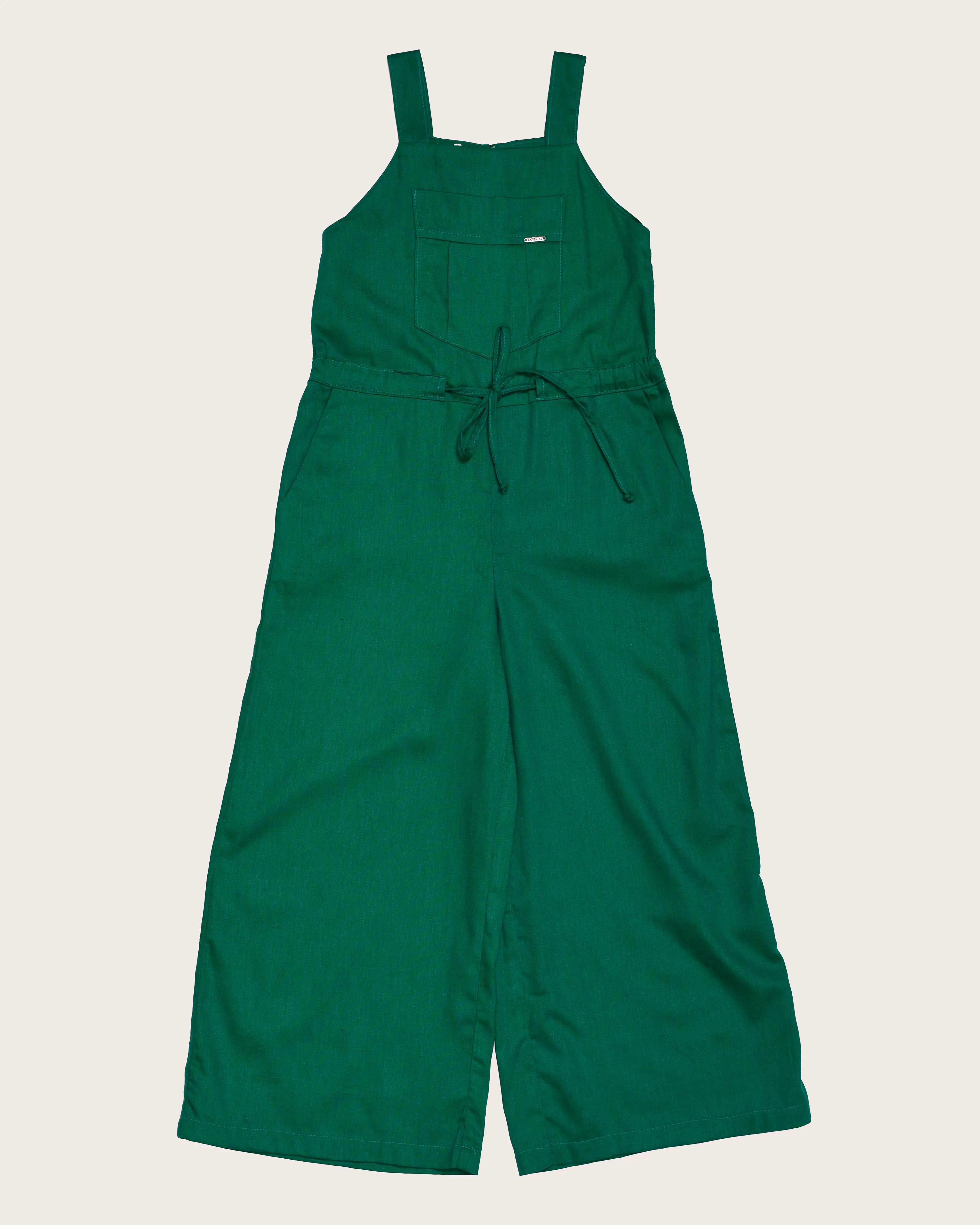 Macacão longo infantil feminino Antonita com alças largas e design prático para meninas 