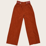 Calça cotele de corte amplo infantil feminino Antonita para meninas
