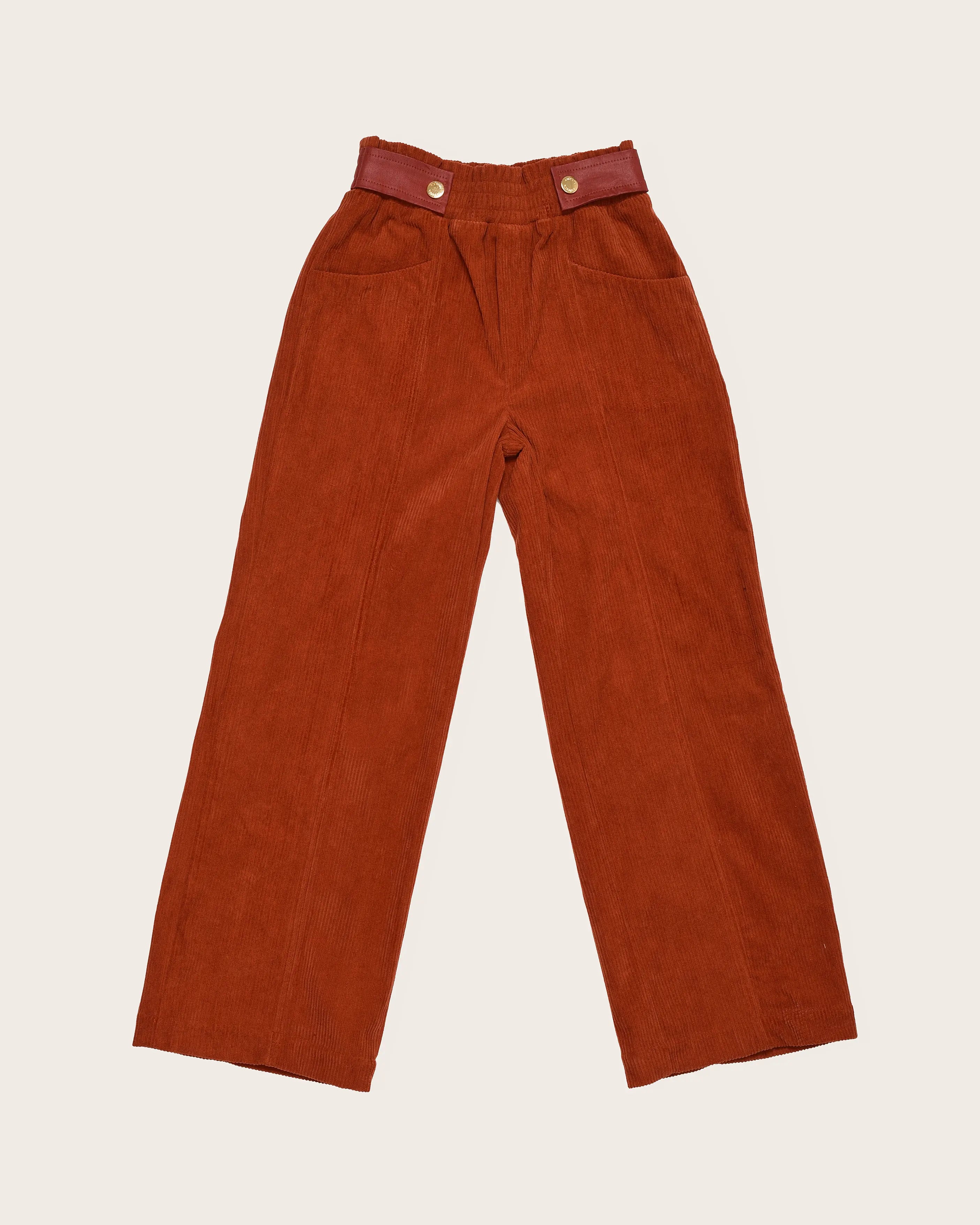 Calça cotele de corte amplo infantil feminino Antonita para meninas