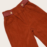 Calça cotele de corte amplo infantil feminino Antonita para meninas