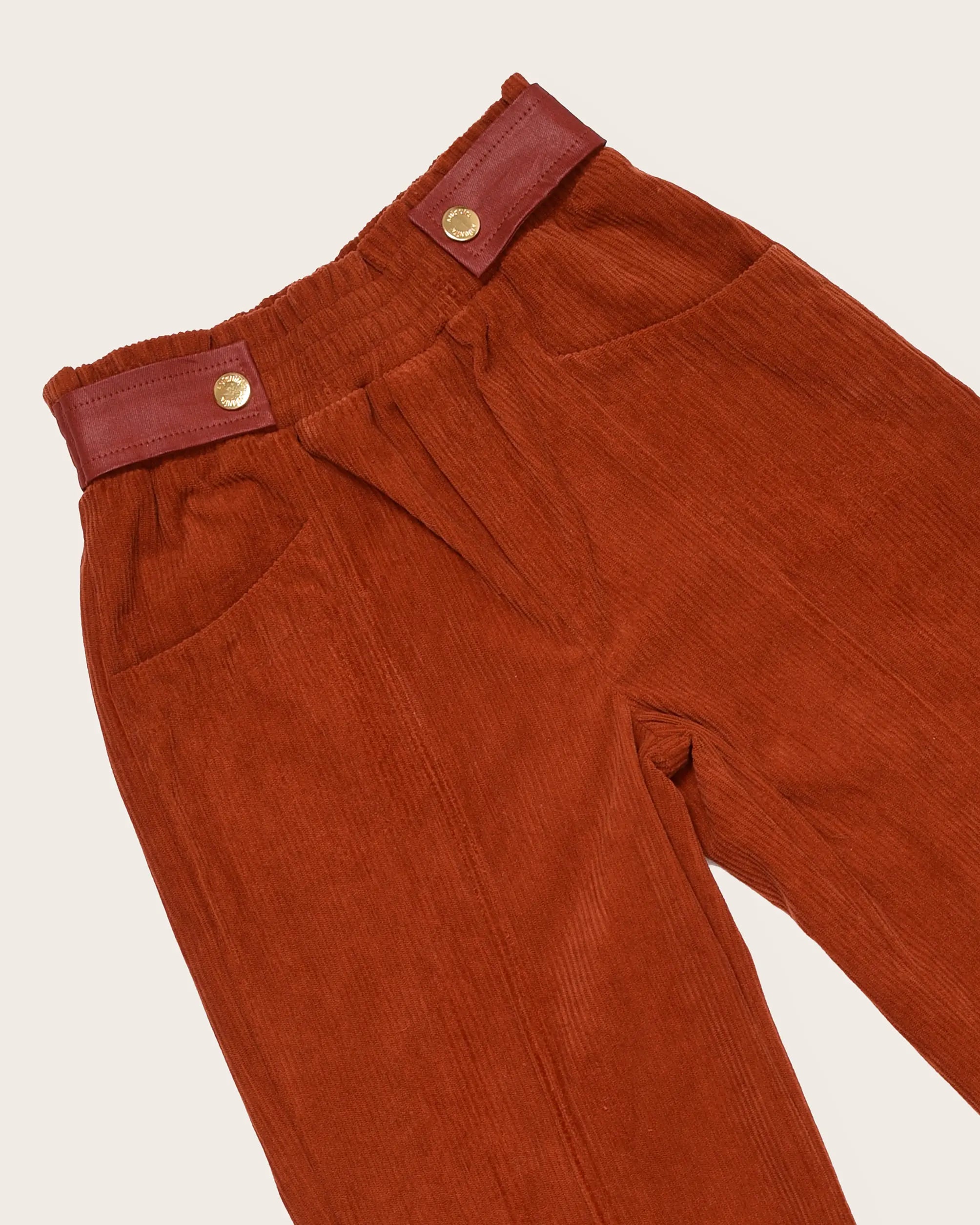 Calça cotele de corte amplo infantil feminino Antonita para meninas