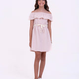 Vestido curto com estampa stripe infantil feminino Antonita para meninas de 10 a 16 anos