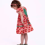 Vestido com estampa Tomatinhos infantil feminino Antonita para meninas de 2 a 10 anos