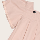 Vestido rosa com acabamento em renda infantil feminino Antonita para meninas 