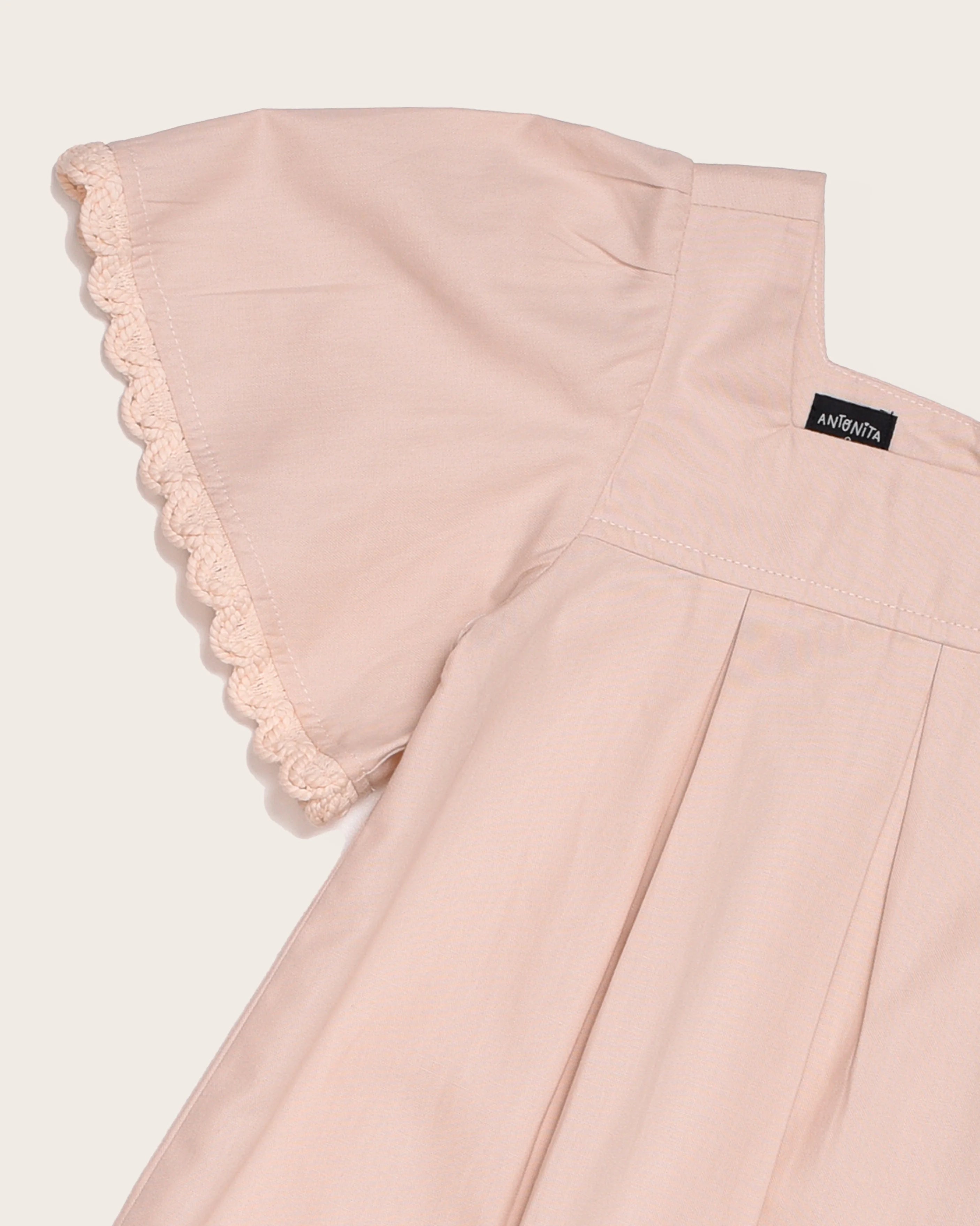 Vestido rosa com acabamento em renda infantil feminino Antonita para meninas 