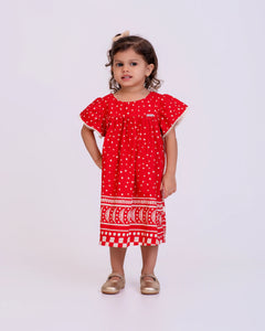 Vestido curto com estampa Tukee Red infantil feminino Antonita para meninas
