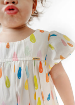 Romper com estampa Chuva E Sol infantil feminino Antonita para meninas de 2 a 10 anos