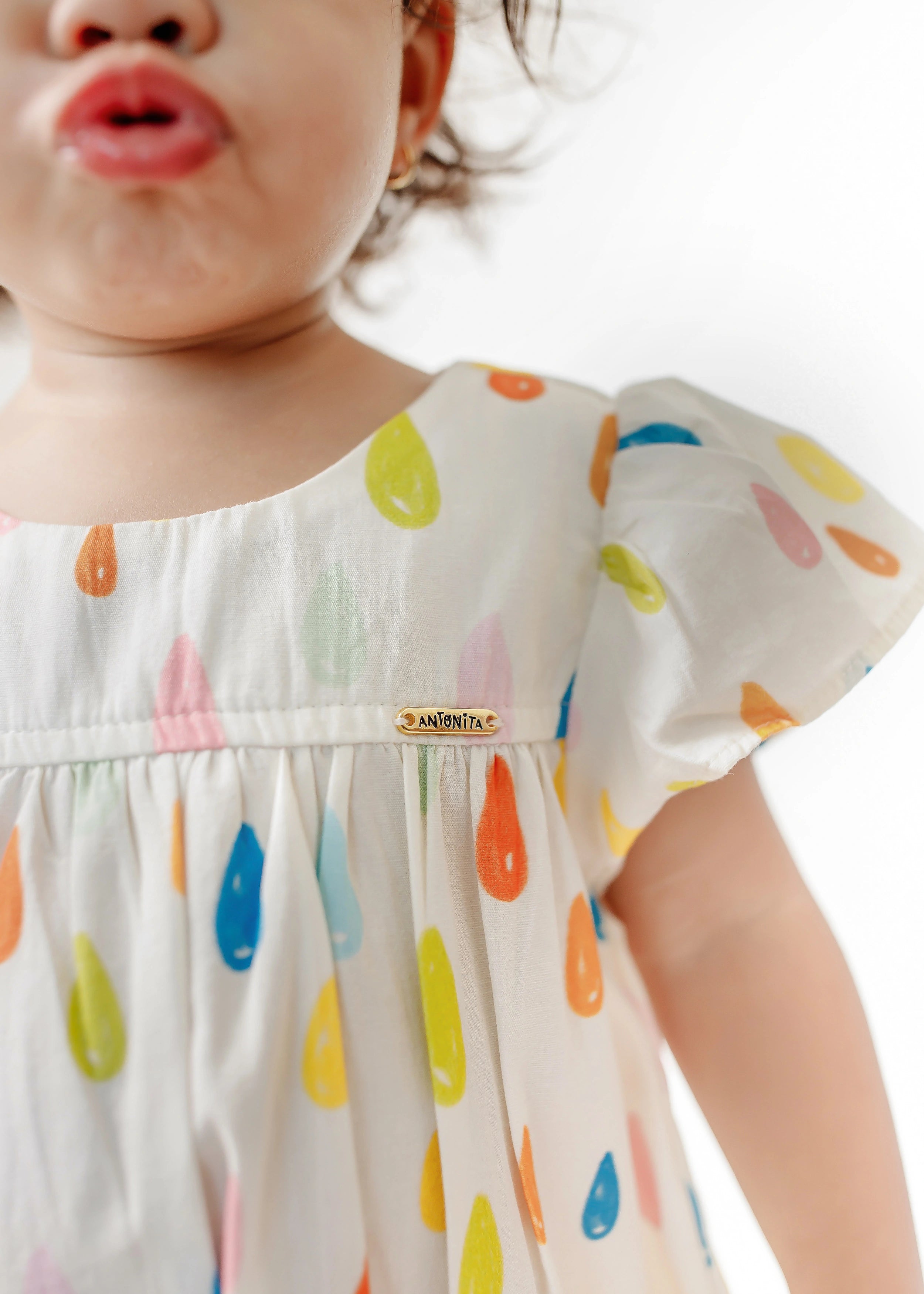 Romper com estampa Chuva E Sol infantil feminino Antonita para meninas de 2 a 10 anos