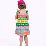 Vestido com estampa Fish infantil feminino Antonita para meninas de 4 a 16 anos