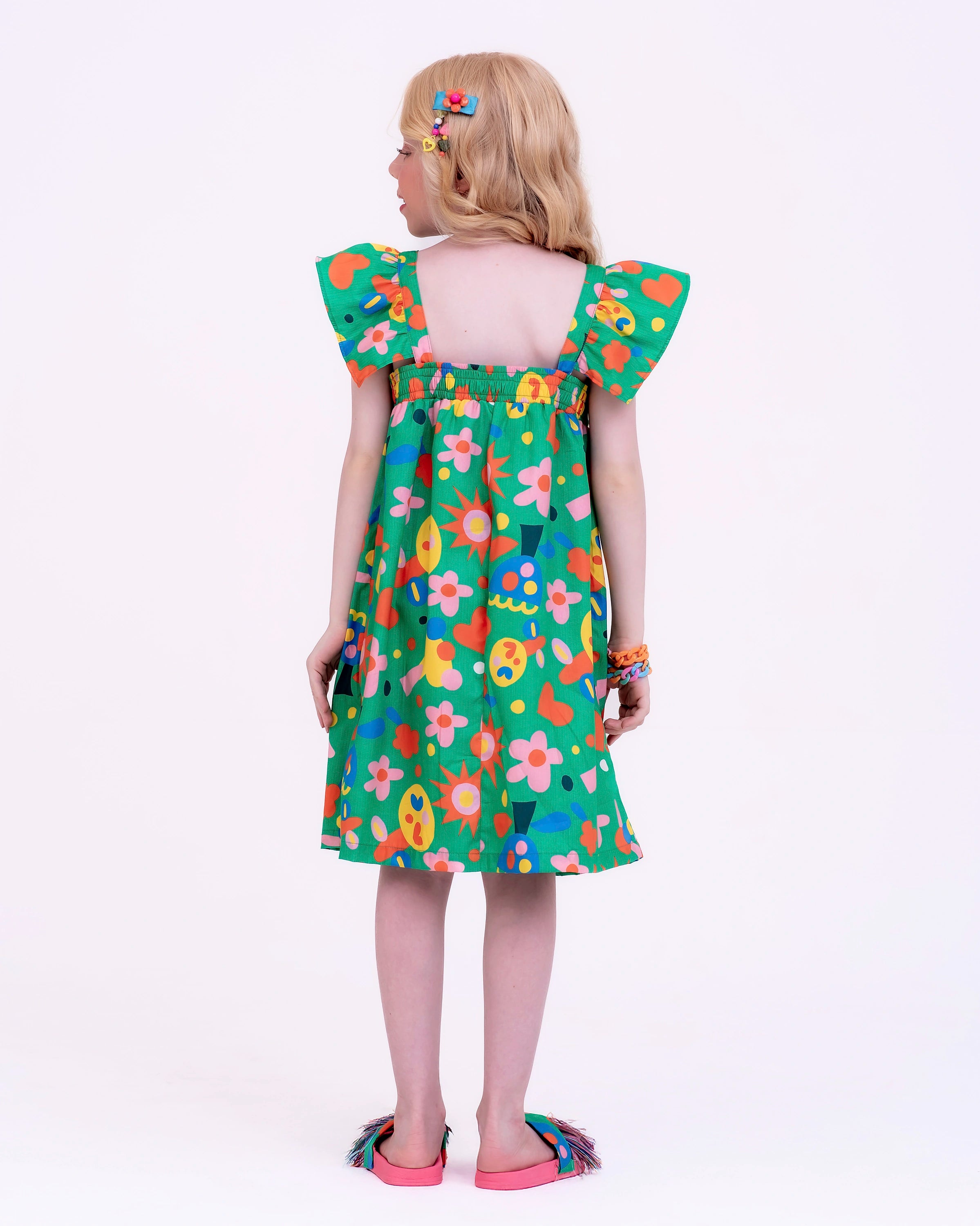 Vestido com estampa Bela Arte infantil feminino Antonita para meninas de 4 a 16 anos