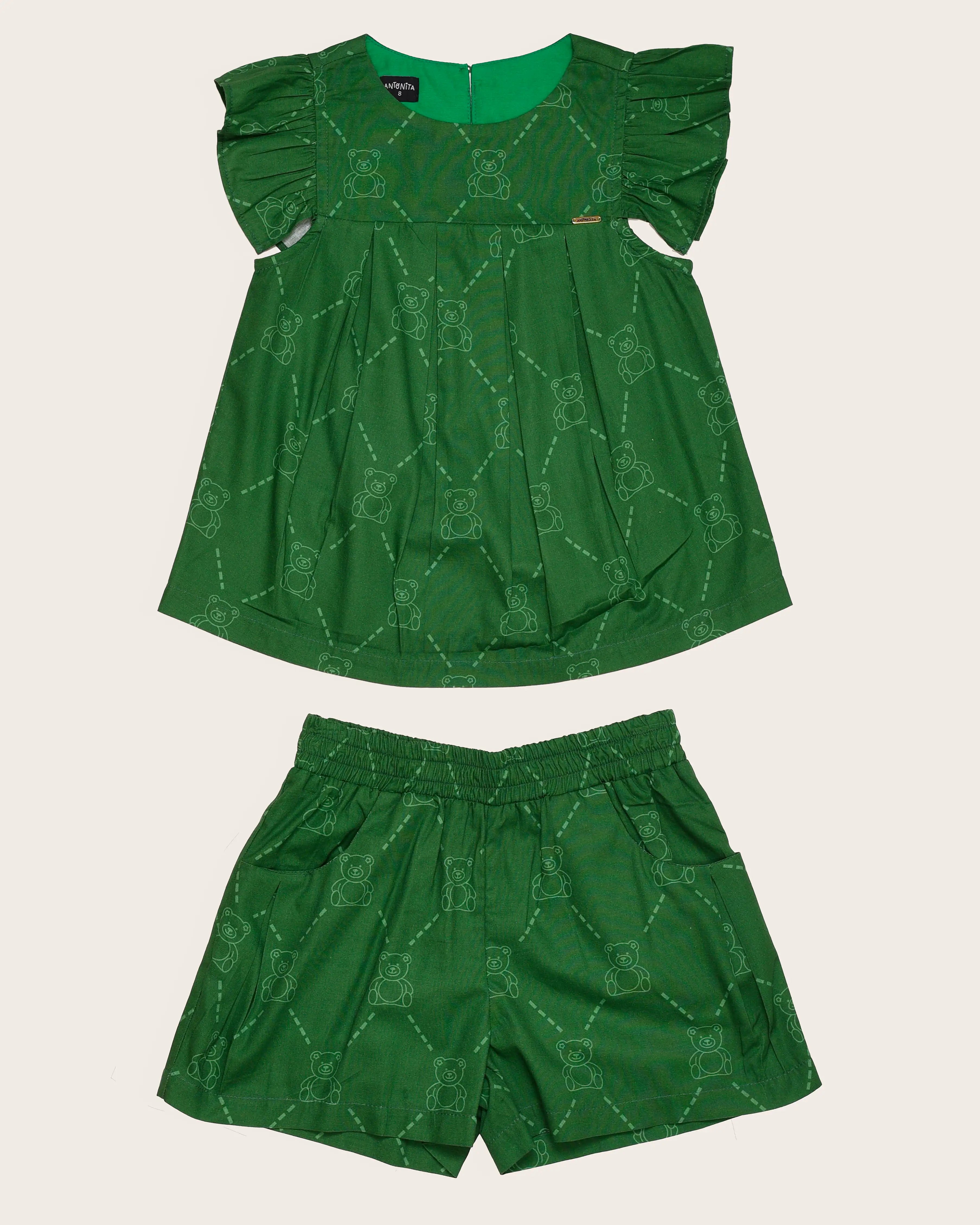 Conjunto com estampa de ursos infantil feminino Antonita para meninas