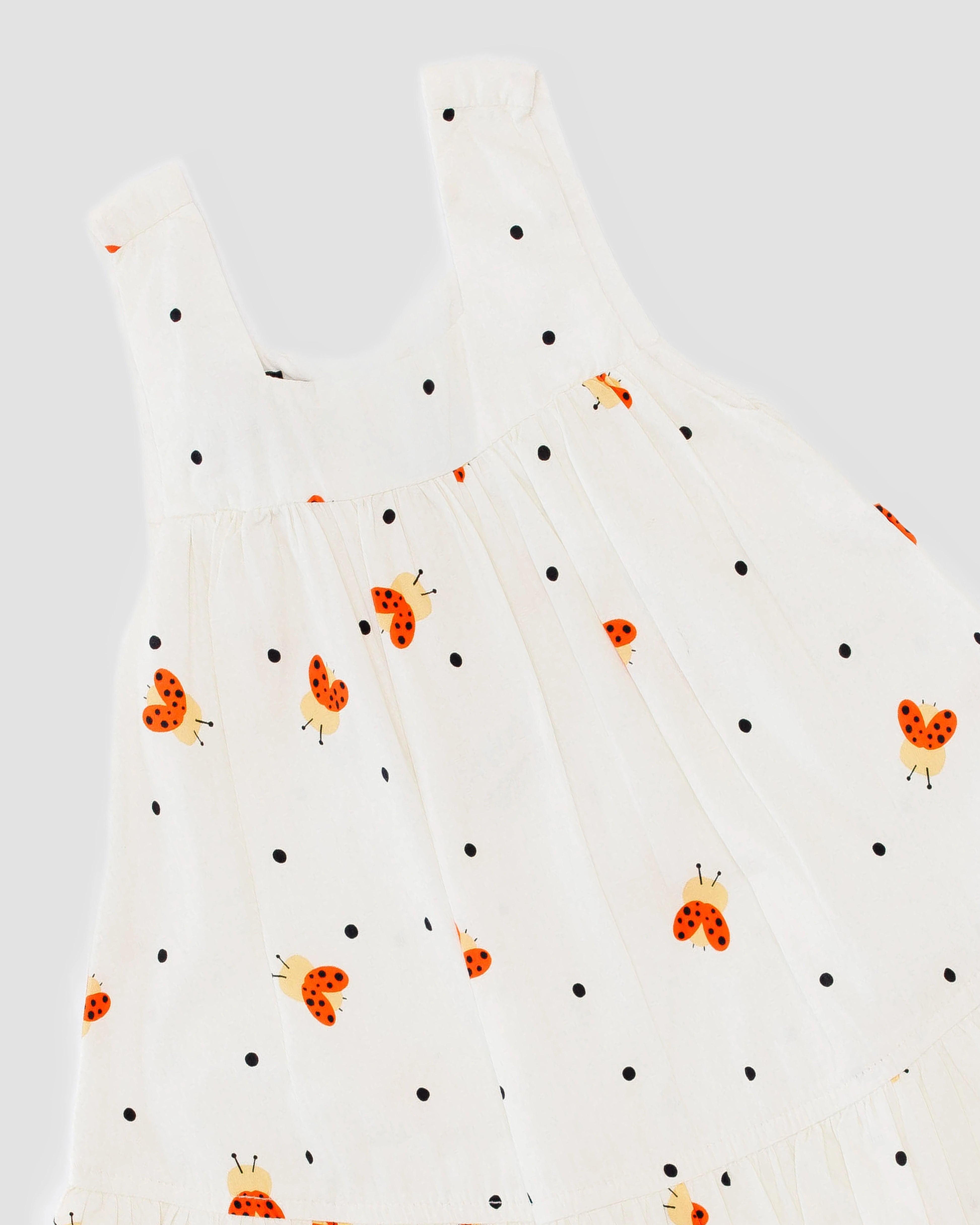 Romper leve com estampa de joaninhas infantil feminino Antonita para meninas de 0 a 3 anos