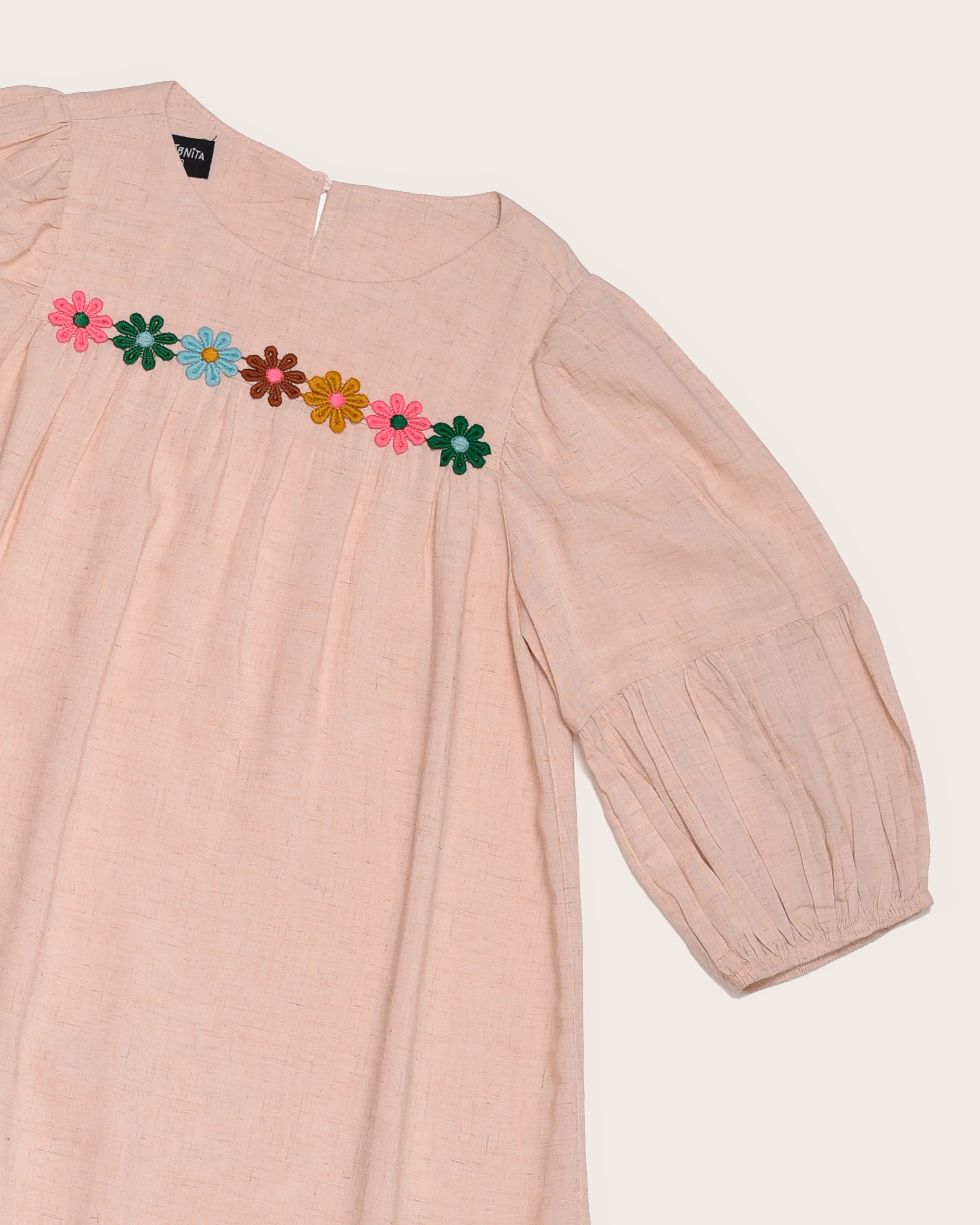 Vestido com estampa Linho infantil feminino Antonita para meninas 