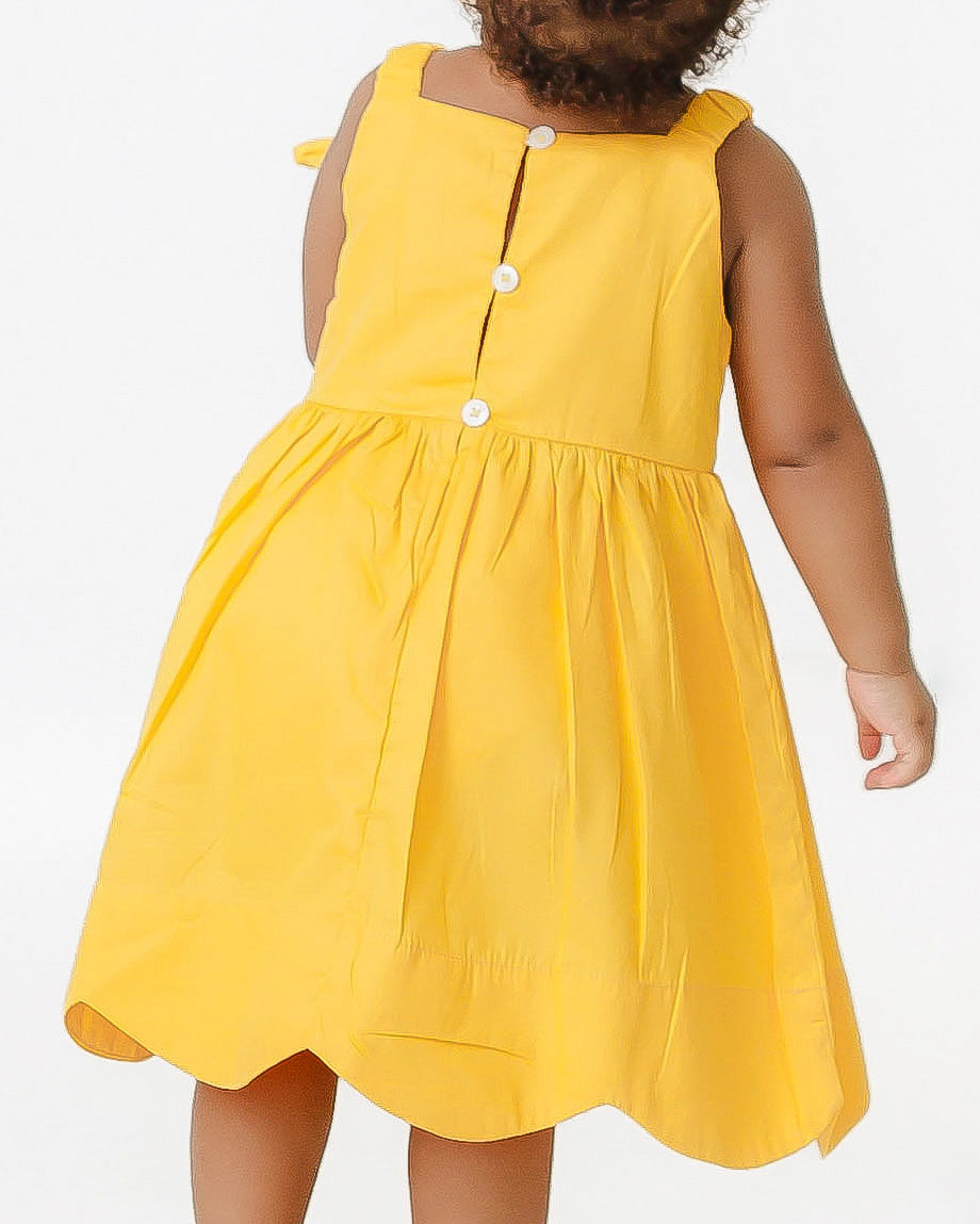 Vestido com laço e saia ampla infantil feminino Antonita para meninas de 0 a 3 anos