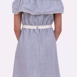 Vestido curto com estampa stripe infantil feminino Antonita para meninas de 10 a 16 anos
