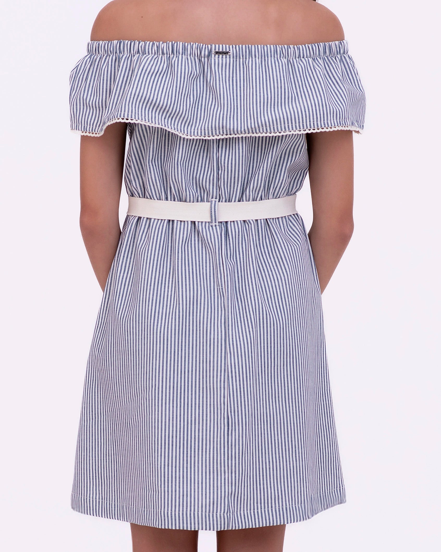 Vestido curto com estampa stripe infantil feminino Antonita para meninas de 10 a 16 anos
