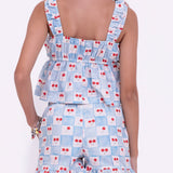 Conjunto Vichy Cherry infantil feminino Antonita para meninas de 10 a 16 anos.