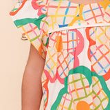 Vestido Baby Infantil Feminino Flor Xadrez Antonita