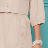 Conjunto Infantil Feminino Short Saia Natural Antonita