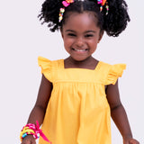 Vestido curto com estampa Buque De Flores infantil feminino Antonita para meninas de 4 a 16 anos