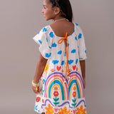 Vestido Infantil Feminino Manga Festa Dos Bichos Antonita