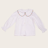Camisa com gola e pontos coloridos infantil feminino Antonita para meninas 
