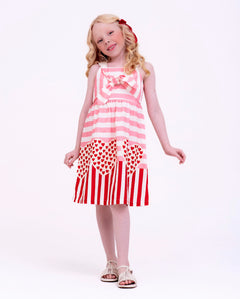 Vestido com estampa True Love infantil feminino Antonita para meninas de 4 a 16 anos