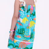Vestido com estampa Aquário infantil feminino Antonita para meninas de 2 a 10 anos