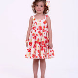 Vestido curto com estampa Cogumelos infantil feminino Antonita para meninas de 2 a 10 anos