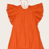 Vestido de alças largas em tom laranja infantil feminino Antonita para meninas 