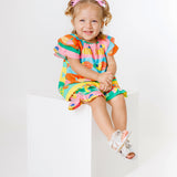 Conjunto com estampa de peixinhos coloridos infantil feminino Antonita para meninas de 0 a 3 anos