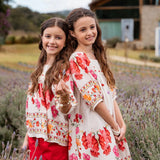 Vestido curto com estampa floral infantil feminino Antonita para meninas 
