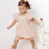 Conjunto com blusa de alças e saia estampada infantil feminino Antonita para meninas de 0 a 3 anos