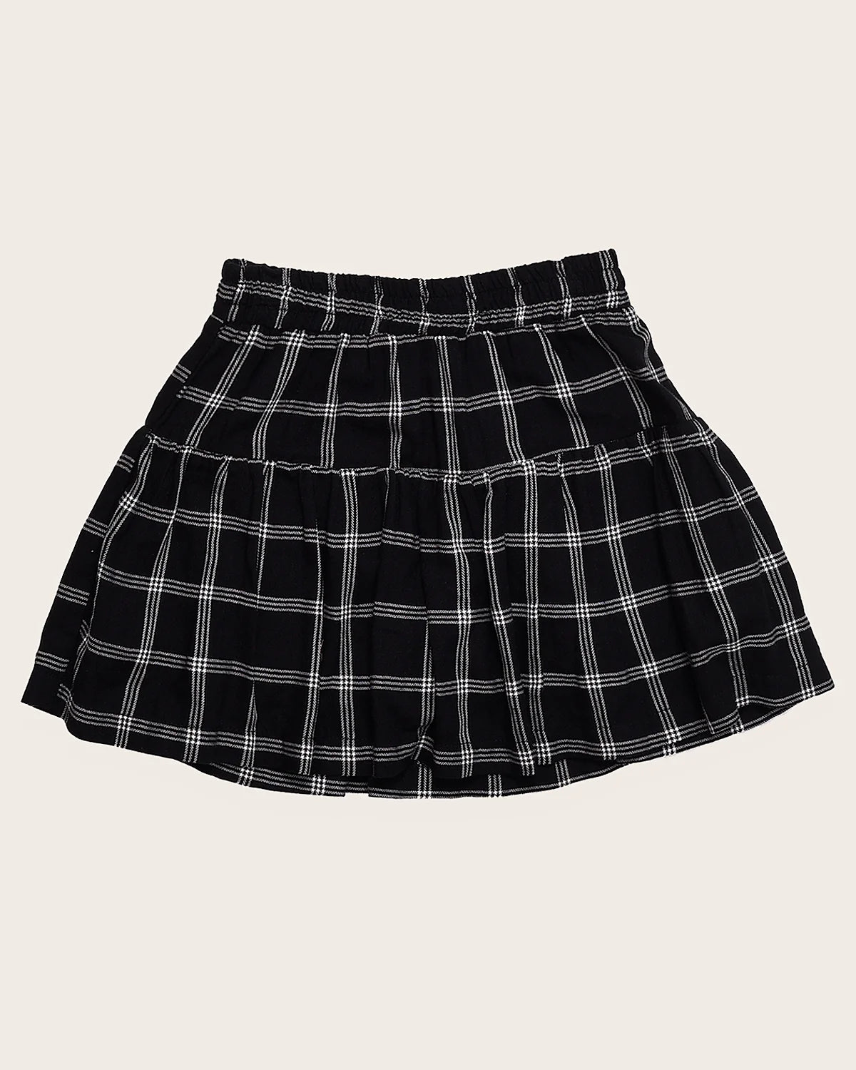 Conjunto xadrez com blusa de mangas bufantes e saia infantil feminino Antonita para meninas