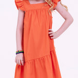 Vestido curto com estampa Buque De Flores infantil feminino Antonita para meninas de 4 a 16 anos