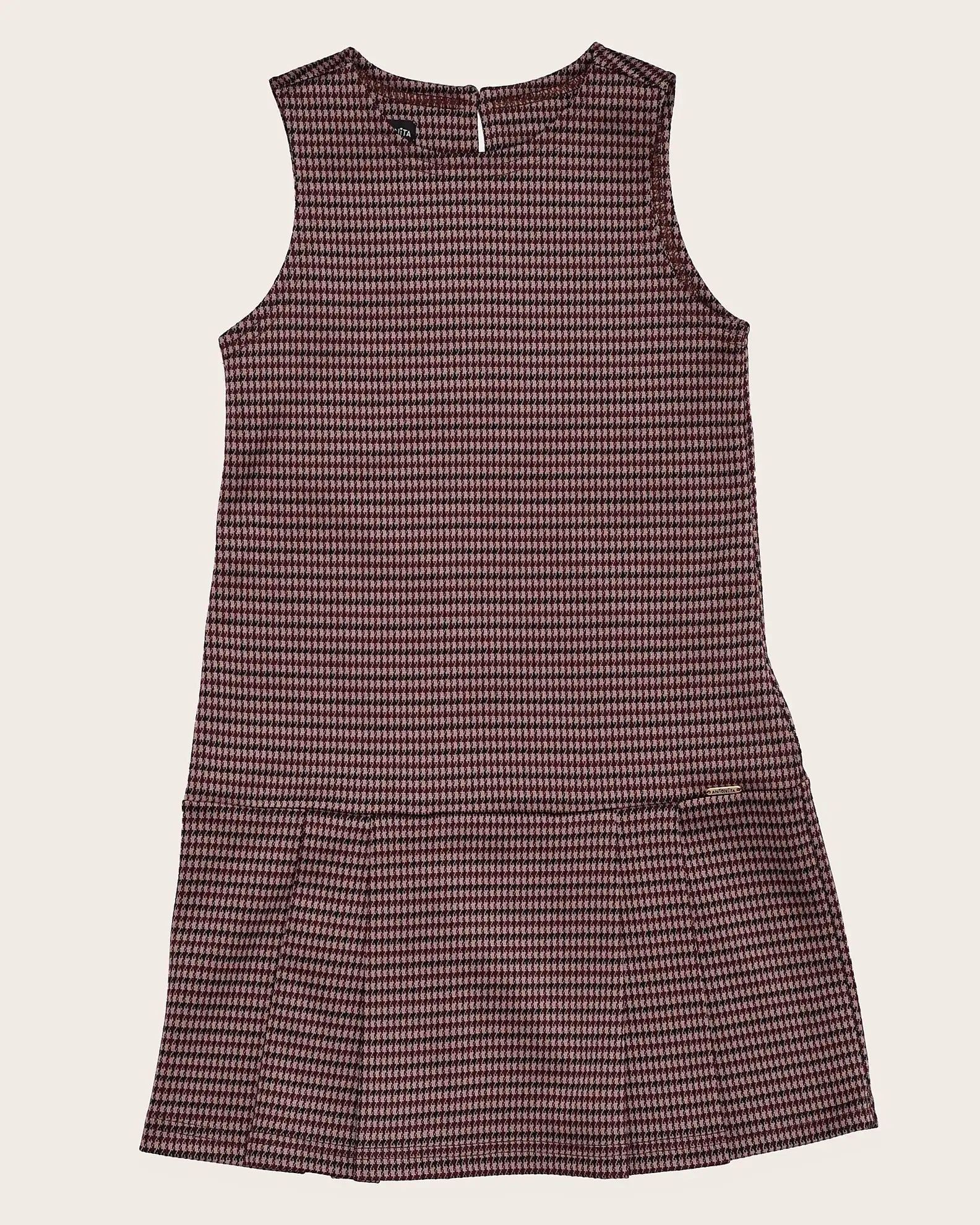 Vestido com estampa quadriculada infantil feminino Antonita para meninas 