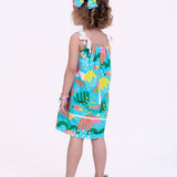 Vestido com estampa Aquário infantil feminino Antonita para meninas de 2 a 10 anos